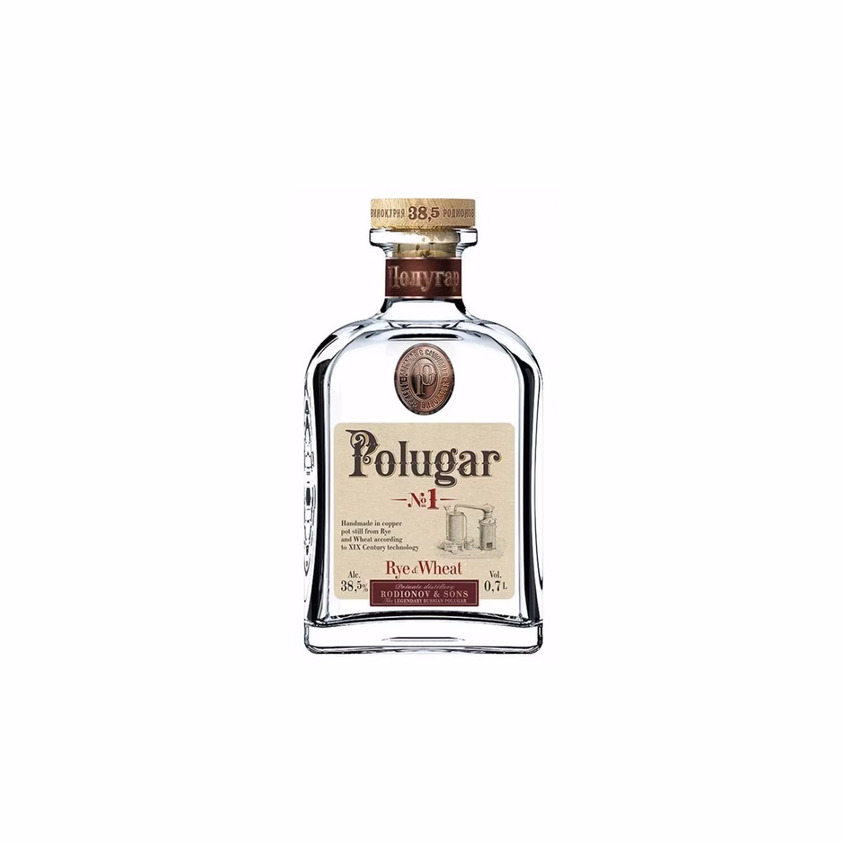 POLUGAR VODKA MIGNON RYE & WHEAT CL.5